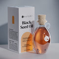 Pure, cold-pressed black seed oil in a hand-blown glass amphora - 1 fl oz / 30 ml