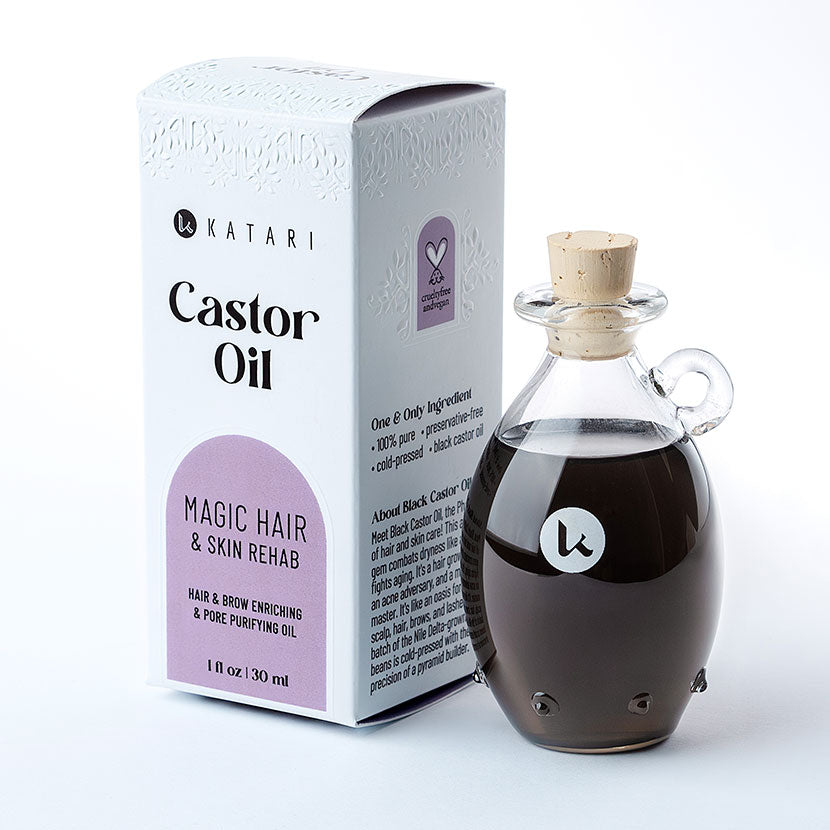 Pure, cold-pressed black castor oil - 1 fl oz / 30 ml