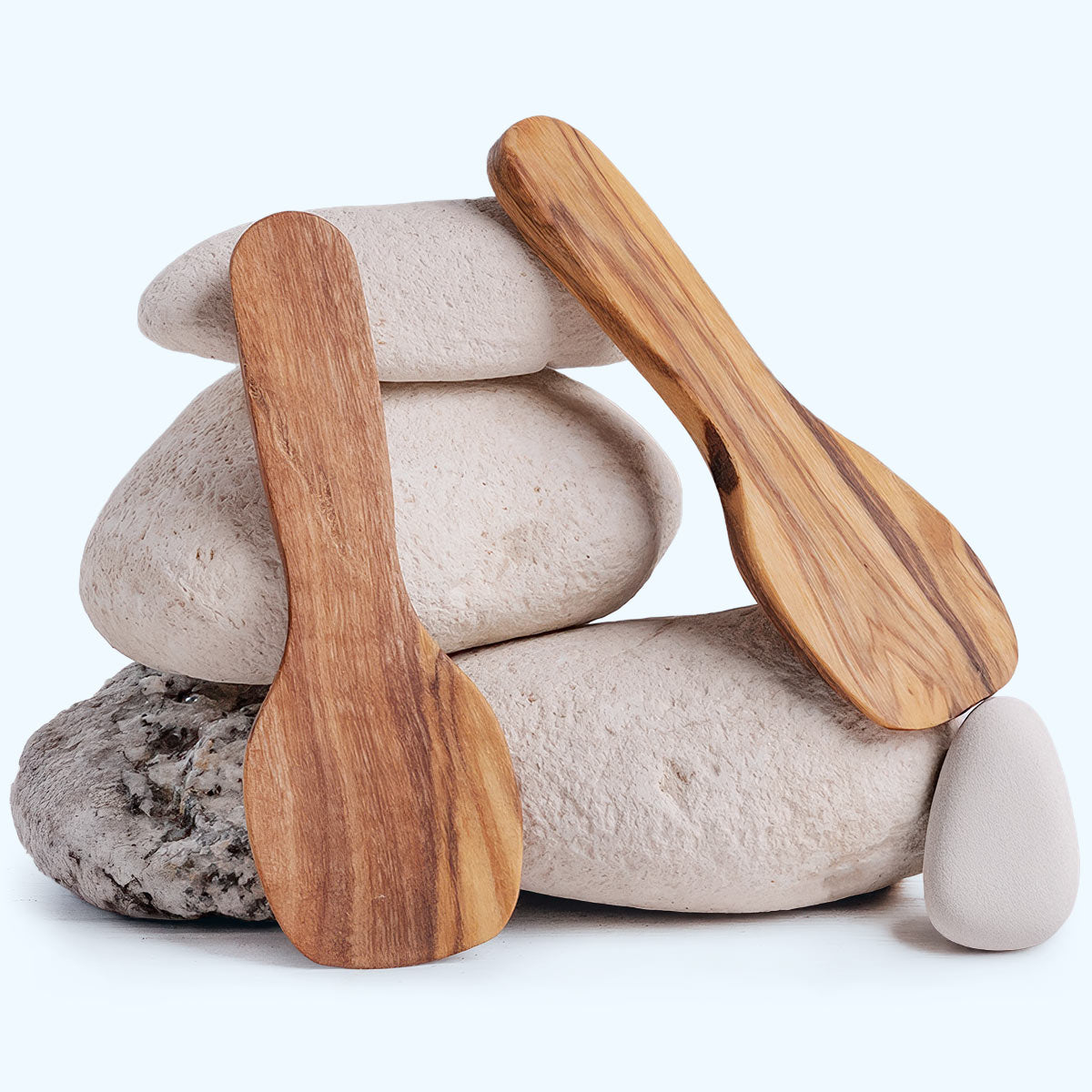 Spatule de mélange et de cire Spatitula durable à la main durable de l'olivewood - 2'5 