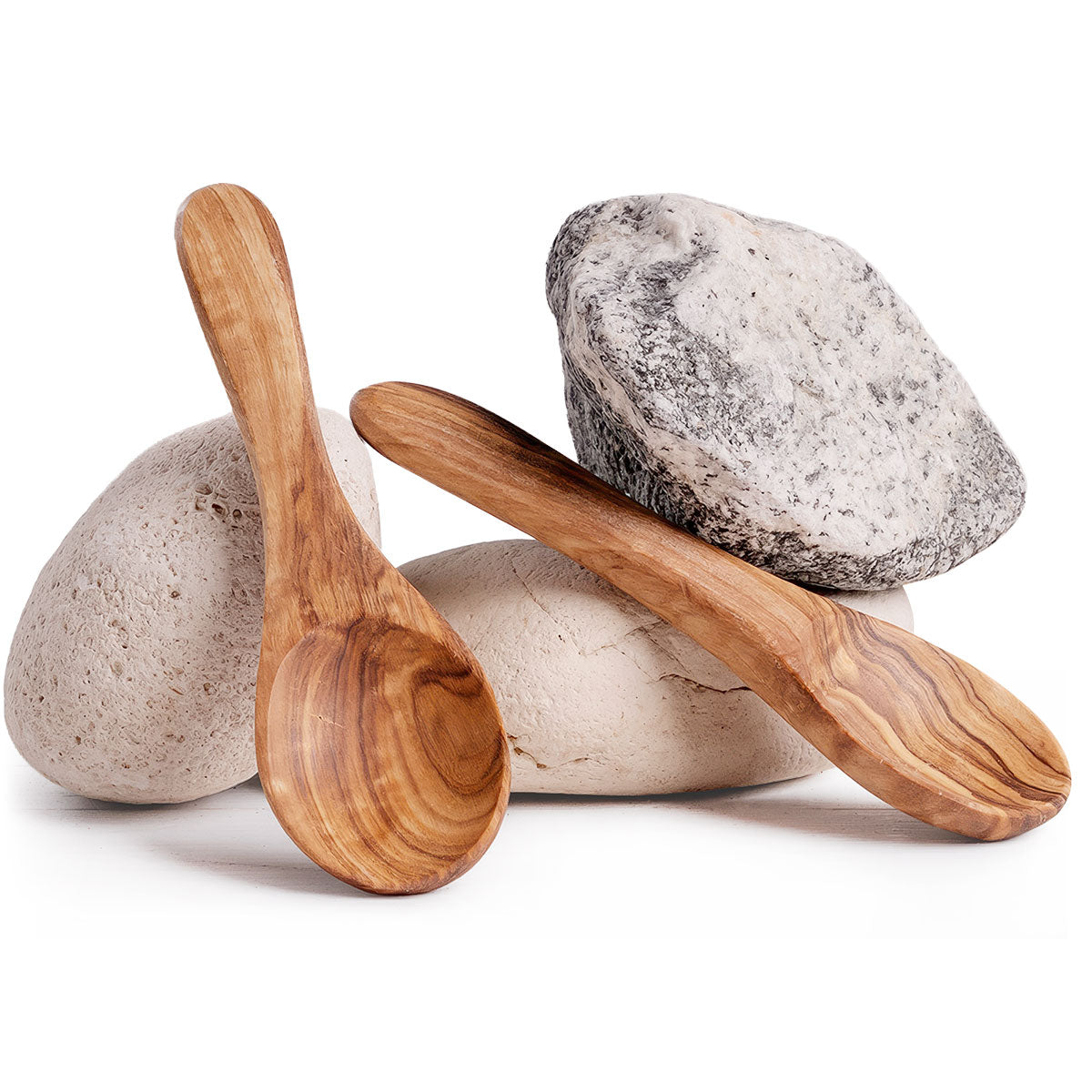 Mélange, mesure ou repas à la cuillère durablement extrait du bois d’olive - 3,5 " de long