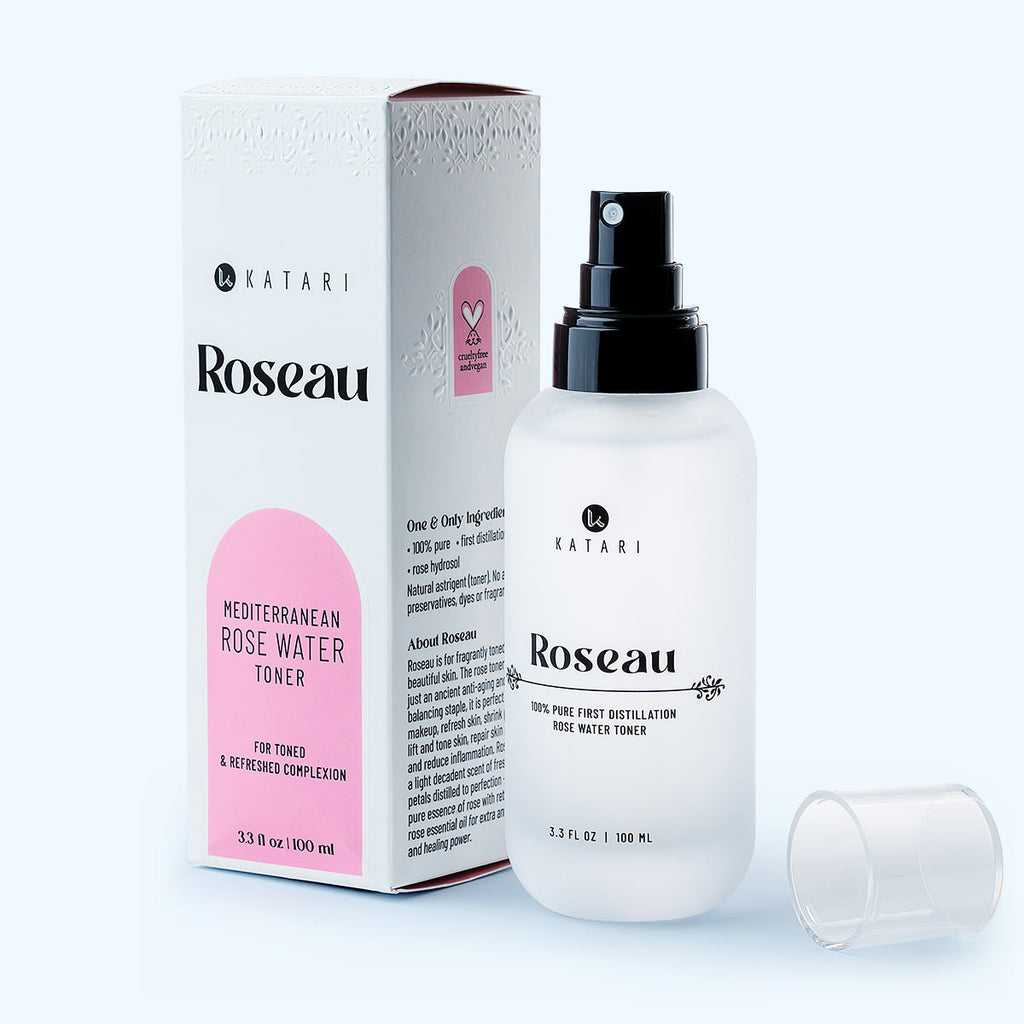 Toner d’eau de rose | 100% pure première distillation rose hydrosol w/rose huile essentielle - Roseau