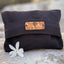 Handmade linen makeup bag "Katari Beauty" (front side)